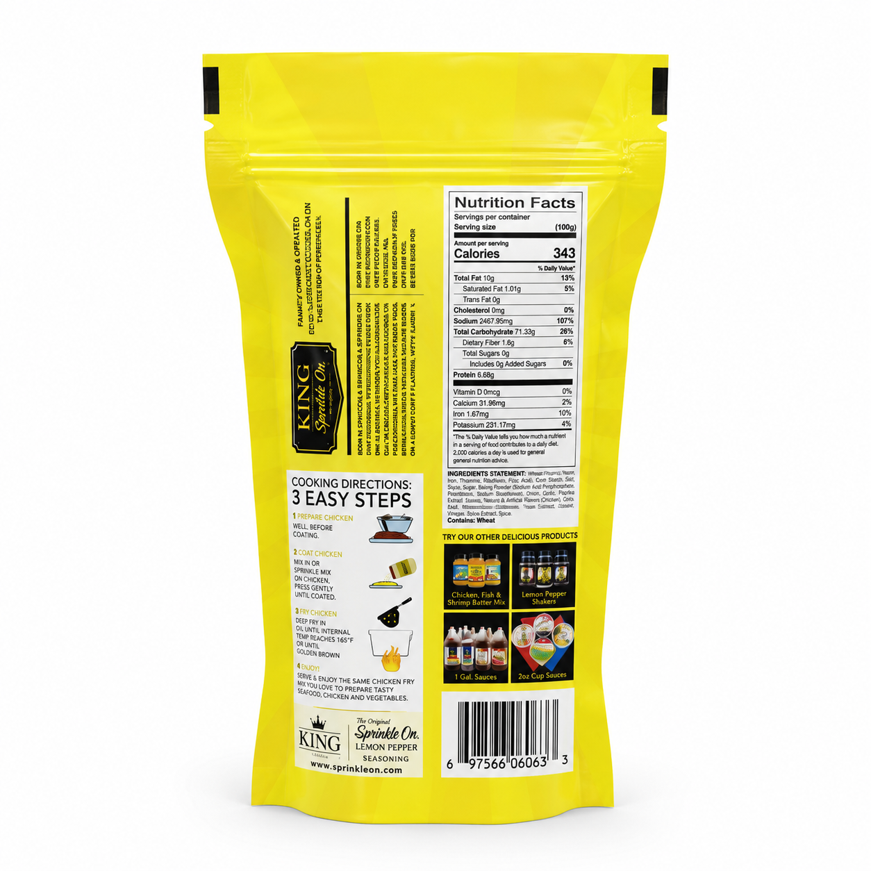 Sprinkle On Seasoned Crispy Chicken Fry Breading – 340g / 12oz - Image 2