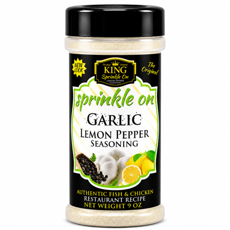 King Sprinkle On Garlic Lemon Pepper Seasoning