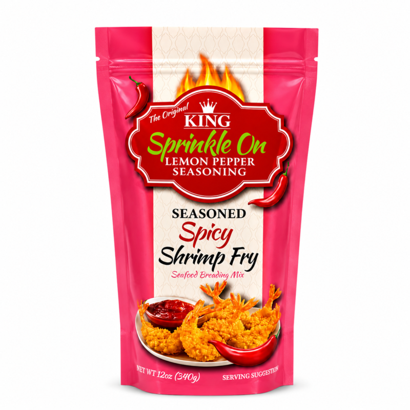 Sprinkle On Seasoned Spicy Crispy Shrimp Fry Breading – 340g / 12oz