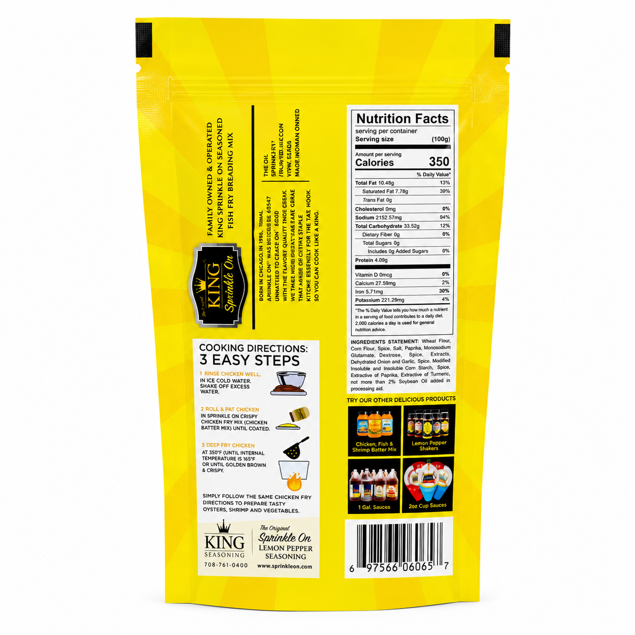 Sprinkle On Seasoned Spicy Crispy Chicken Fry Breading – 340g / 12oz - Image 2
