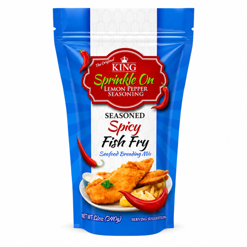 Sprinkle On Seasoned Crispy Spicy Fish Fry Breading – 340g / 12oz