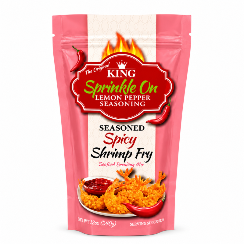 Sprinkle On Seasoned Spicy Crispy Shrimp Fry Breading – 340g / 12oz