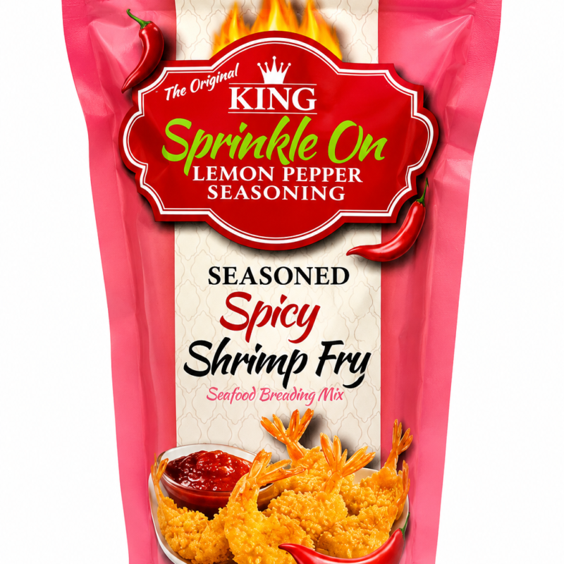 Sprinkle On Seasoned Spicy Crispy Shrimp Fry Breading – 340g / 12oz