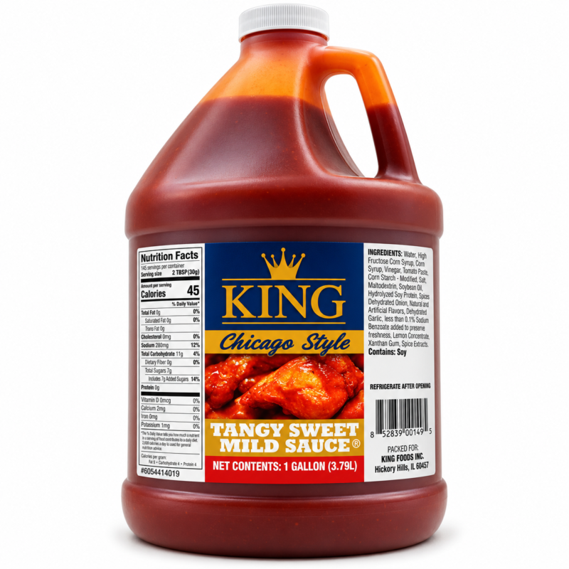 King Chicago Style Tangy Sweet Mild Sauce – 1 Gallon